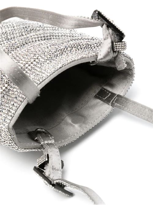 Silver-tone silk satin rhinestone bag BENEDETTA BRUZZICHES | SS24062028